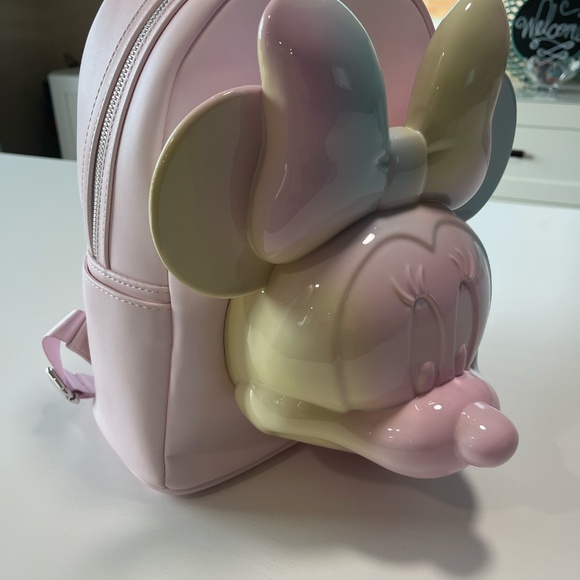Loungefly Minnie Mouse Pastel Tie-Dye Mini Backpack NEW main image 9